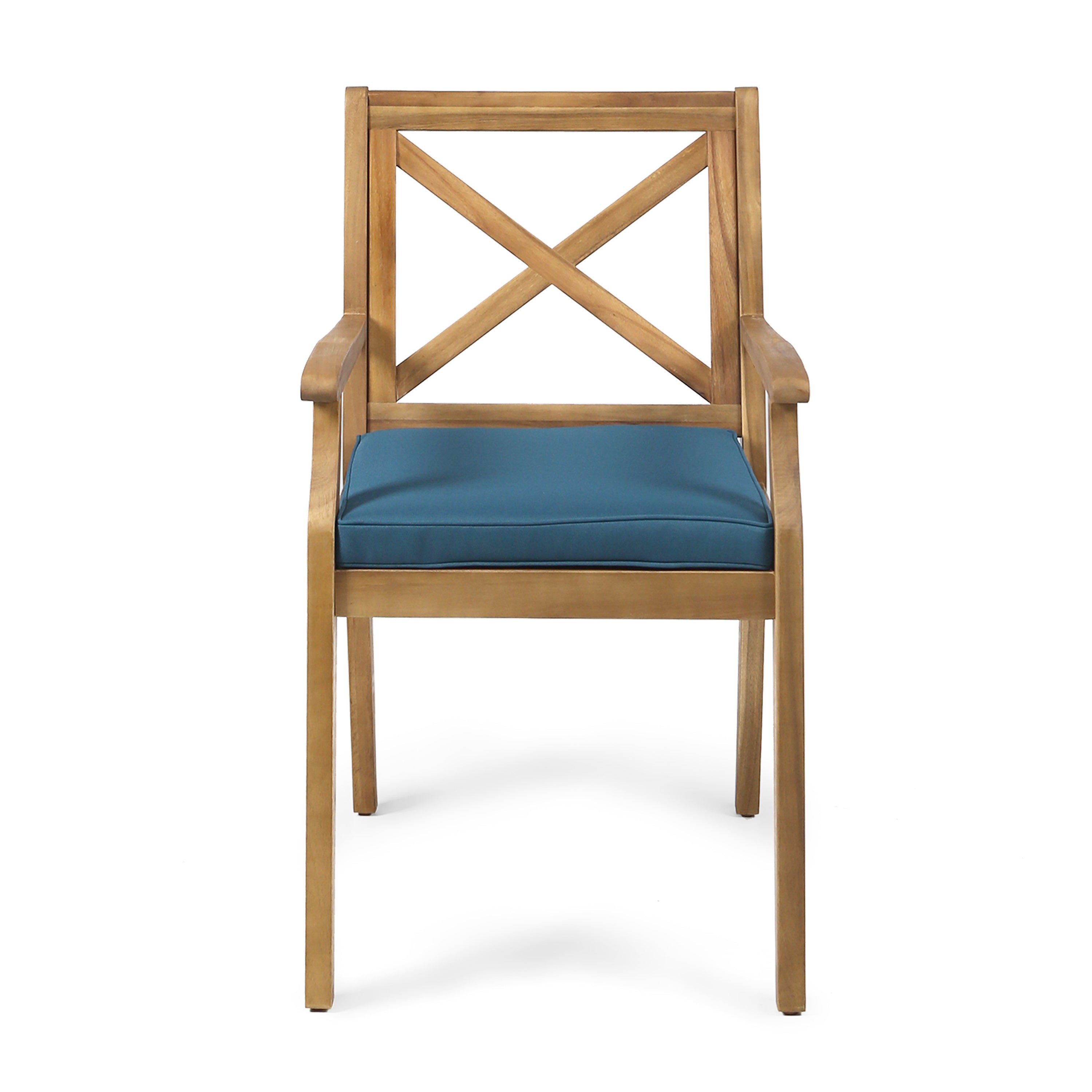 Perla Outdoor Dining Chairs with Cushions, Set of 2