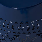 Ruby Outdoor Metal Lace Cutout Accent Table