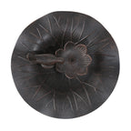 Ruffle Outdoor Aluminum and Iron Bird Bath