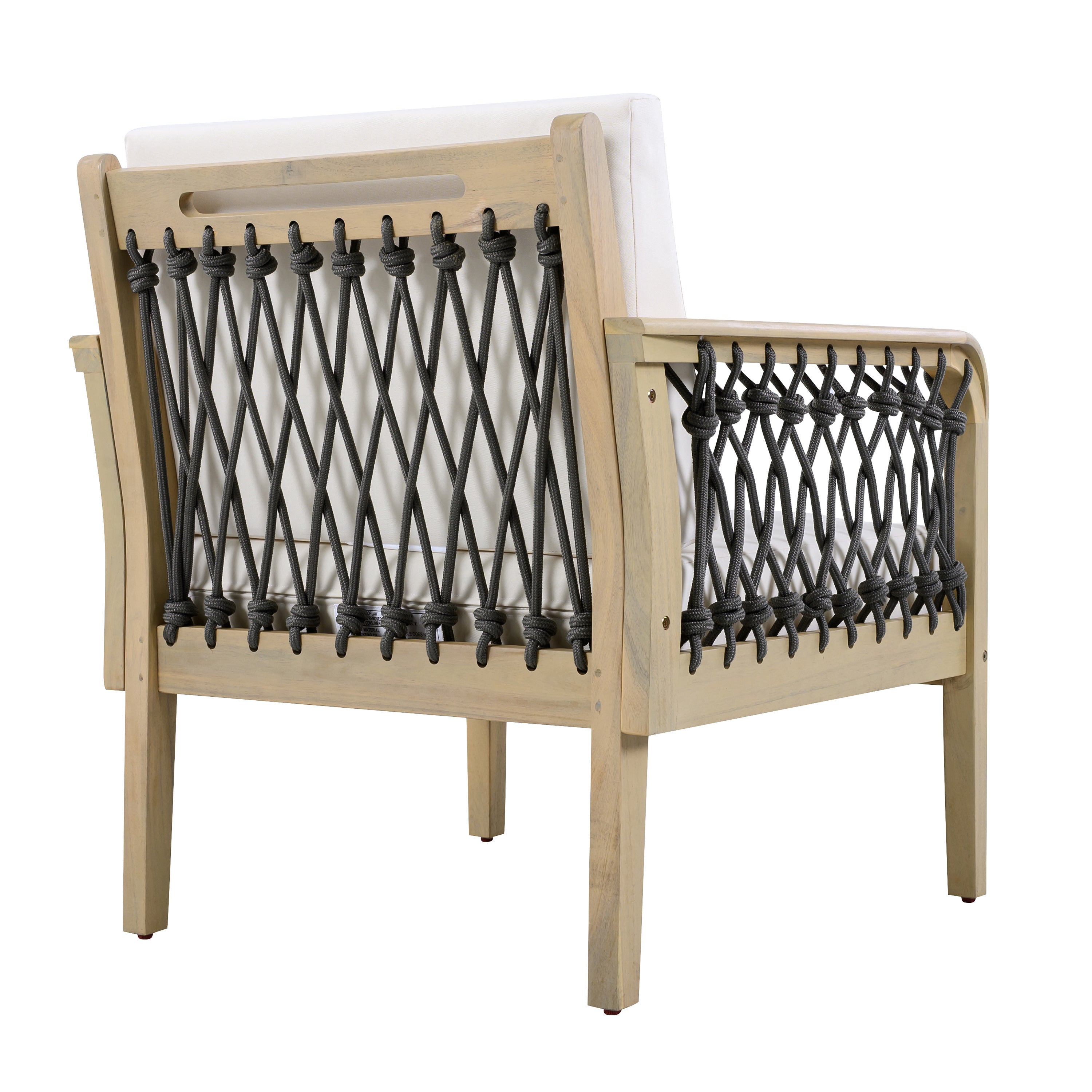 Millie Outdoor Acacia Wood Club Chair