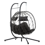 2-Person Swinging Egg Chair with Stand