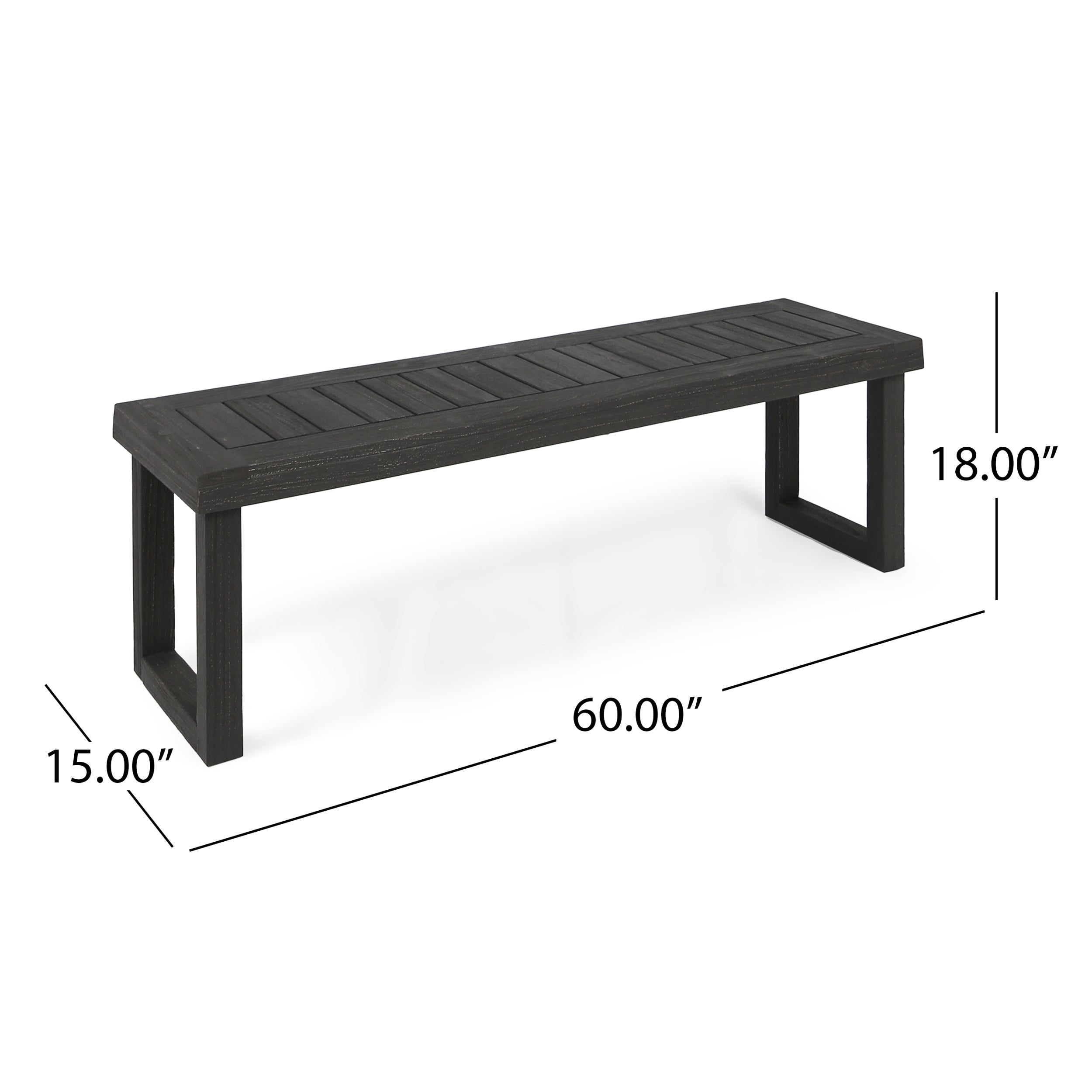 6-Seat Acacia Wood Outdoor Dining Set