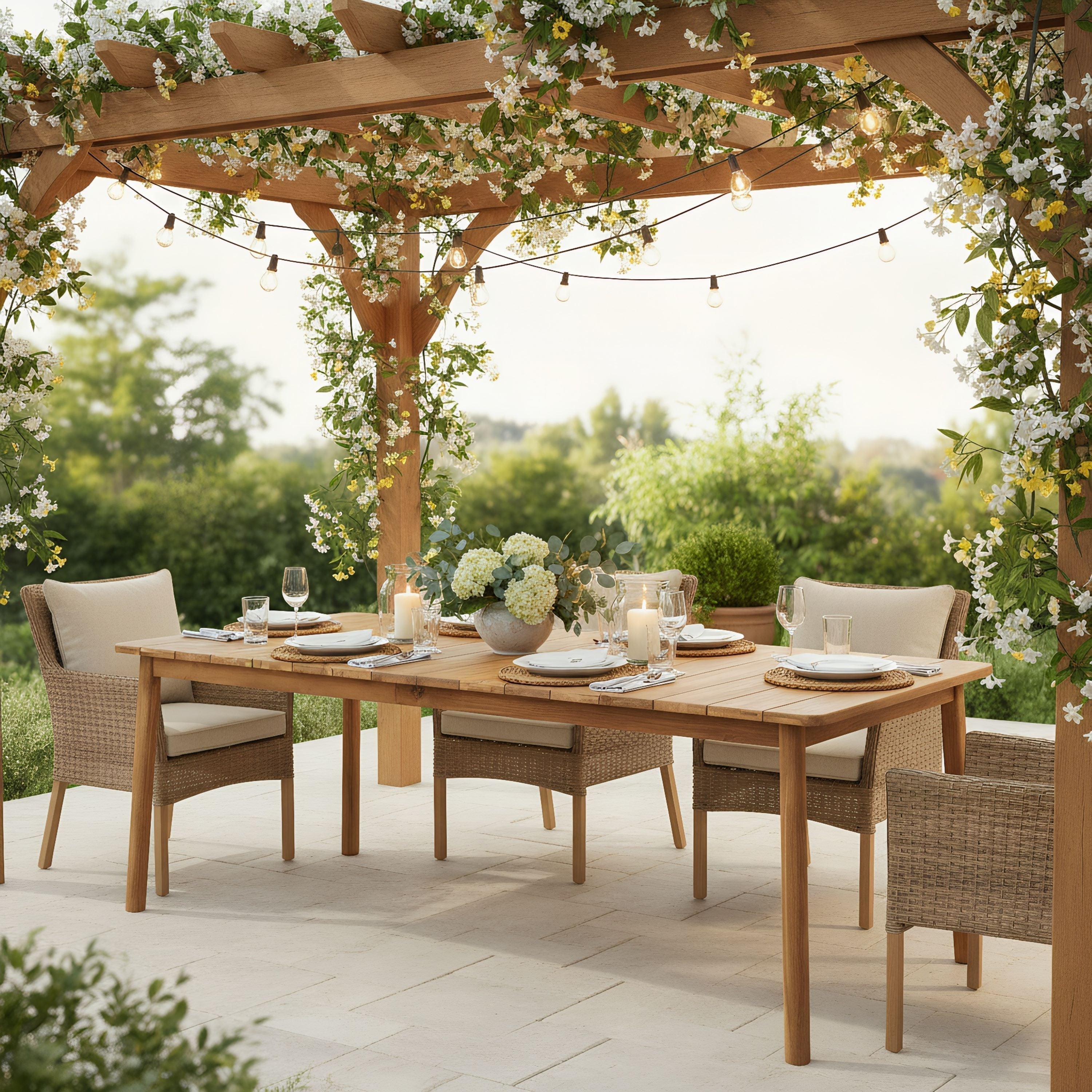 Abaco Acacia Wood Outdoor Dining Table