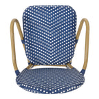 Paul French Bistro Outdoor Dining Chairs, Set of 2 Blue & White