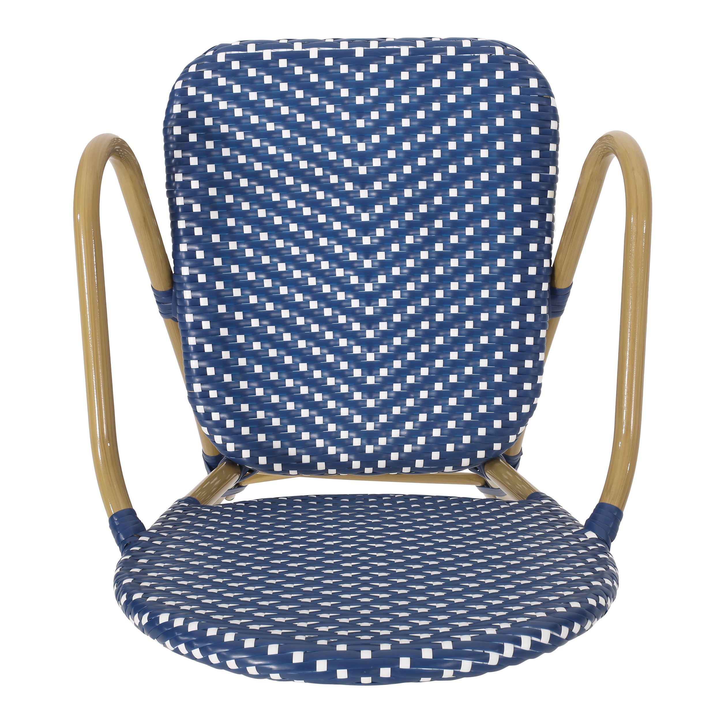 Paul French Bistro Outdoor Dining Chairs, Set of 2 Blue & White