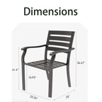 Vireo lron Terrace Dining Chairs, Set of 2