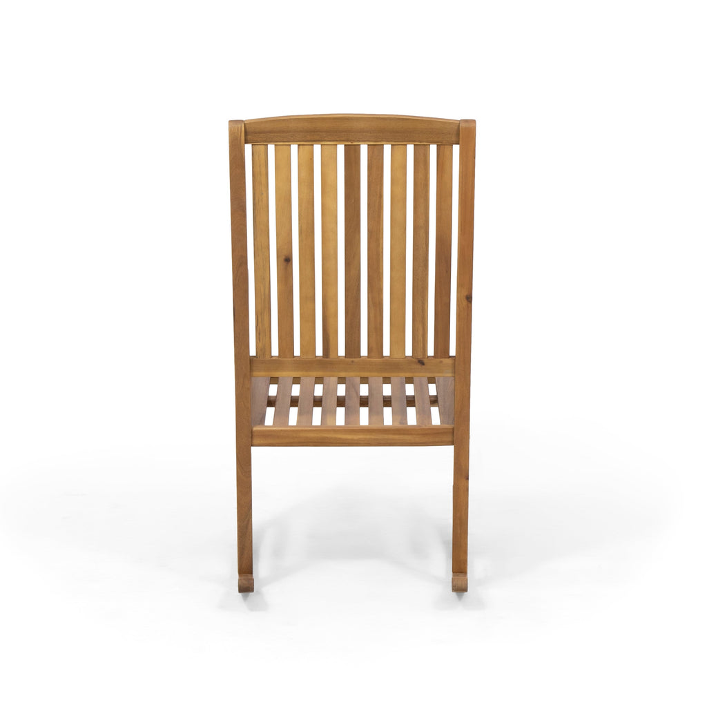 Muse Outdoor Acacia Rocking Chair with Slat Design