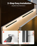 Outdoor Wall Lights, 2 Pack, 31.5 Inch Long Strip Modern Exterior Wall