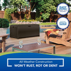 Suncast 73 Gallon Resin Wicker Deck Box