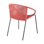 Quilla Indoor Outdoor Stackable Rope Dining Chairs, Set of 2