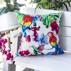 Tropical Parrot Outdoor Pillow