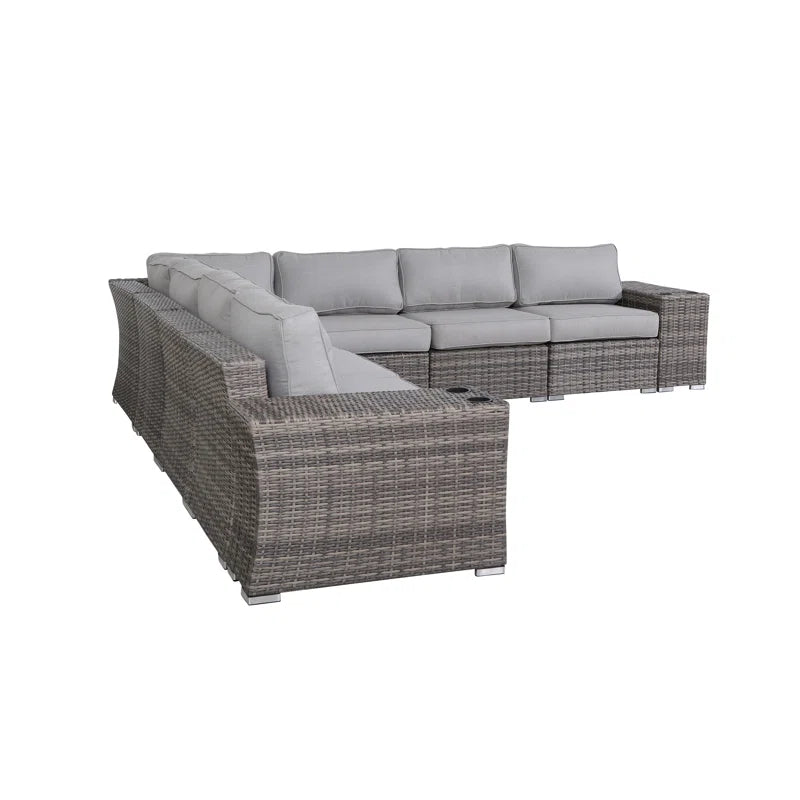 Fully Assembled Outdoor Wicker Patio Sofa