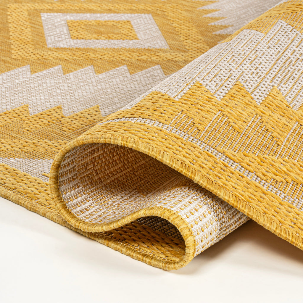 Lior Geometric Moroccan Diamond Indoor/Outdoor Runner Rug