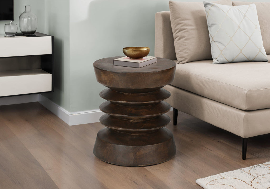 Modern Drum Indoor Outdoor Accent Table