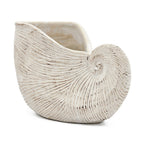 Nautilus Shell Planter with Textured Finish