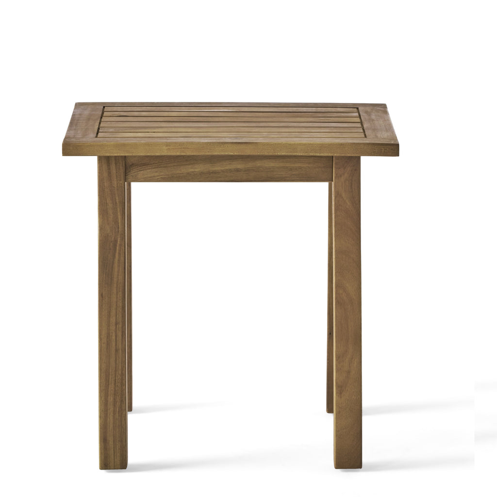 Selma Acacia Wood Outdoor Accent Side Table
