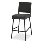 29" Outdoor Rattan Armless Barstools, Set of 2