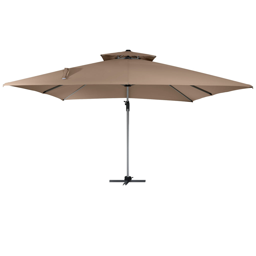 11' Outdoor Square Double Top Patio Umbrella, Base Not Included