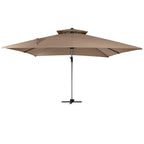 11' Outdoor Square Double Top Patio Umbrella, Base Not Included
