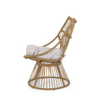 Strontianite Outdoor Rattan Chair with High Back Design