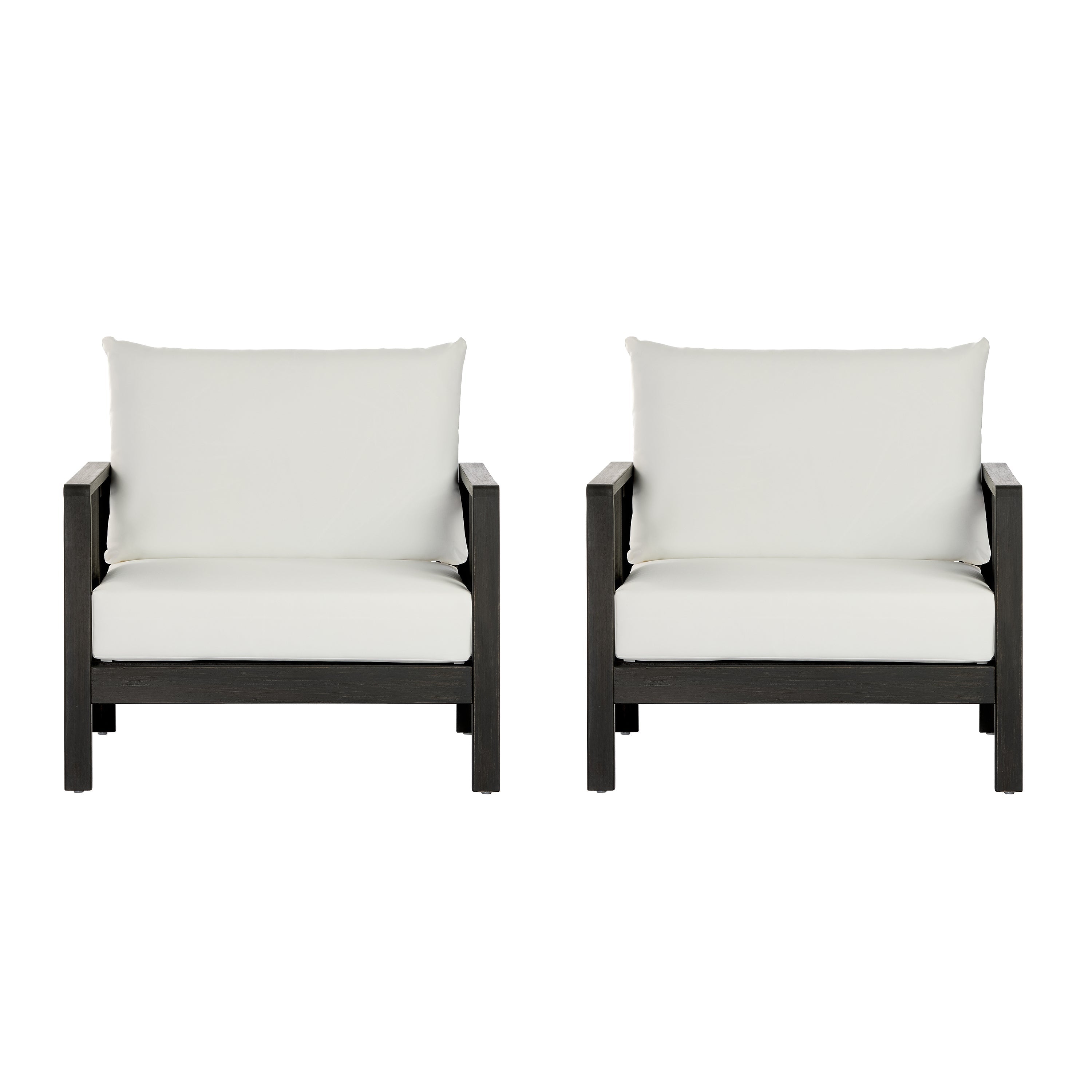 Khali Outdoor Club Chair with Acacia Wood Frame