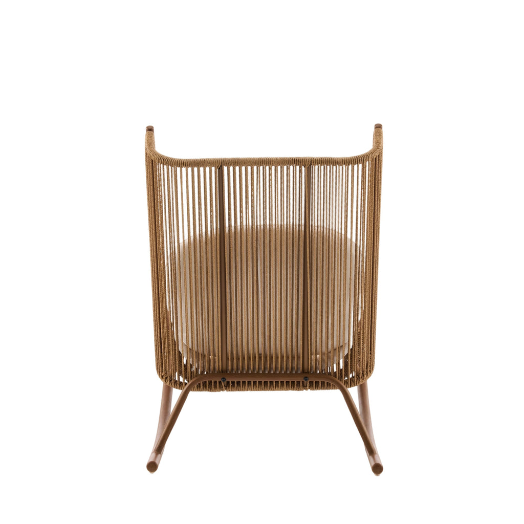 High Square Back Modern Outdoor Rocking Chair