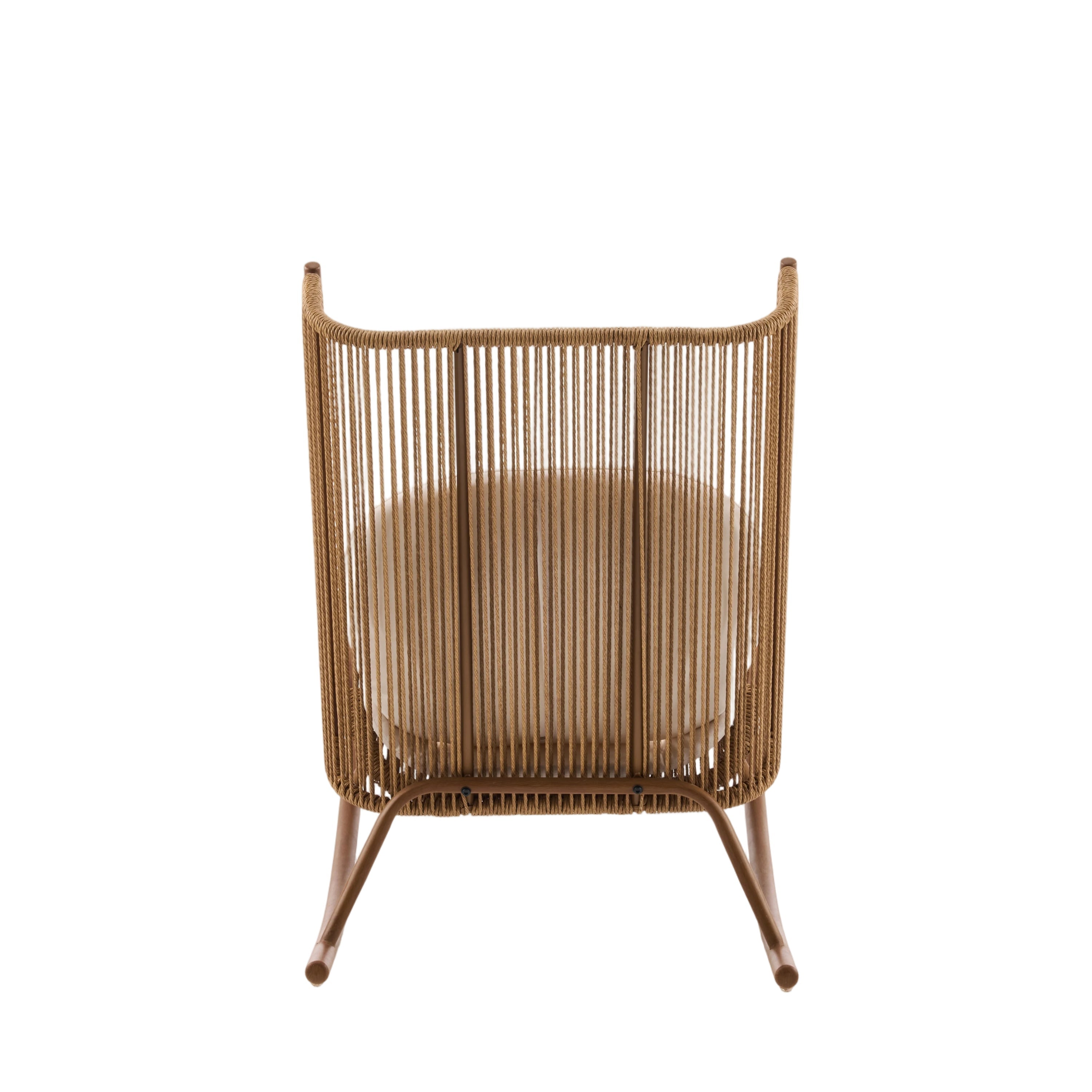 High Square Back Modern Outdoor Rocking Chair