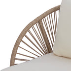Solstice Outdoor Acacia Wood Club Chair with Handwoven Rope Accents
