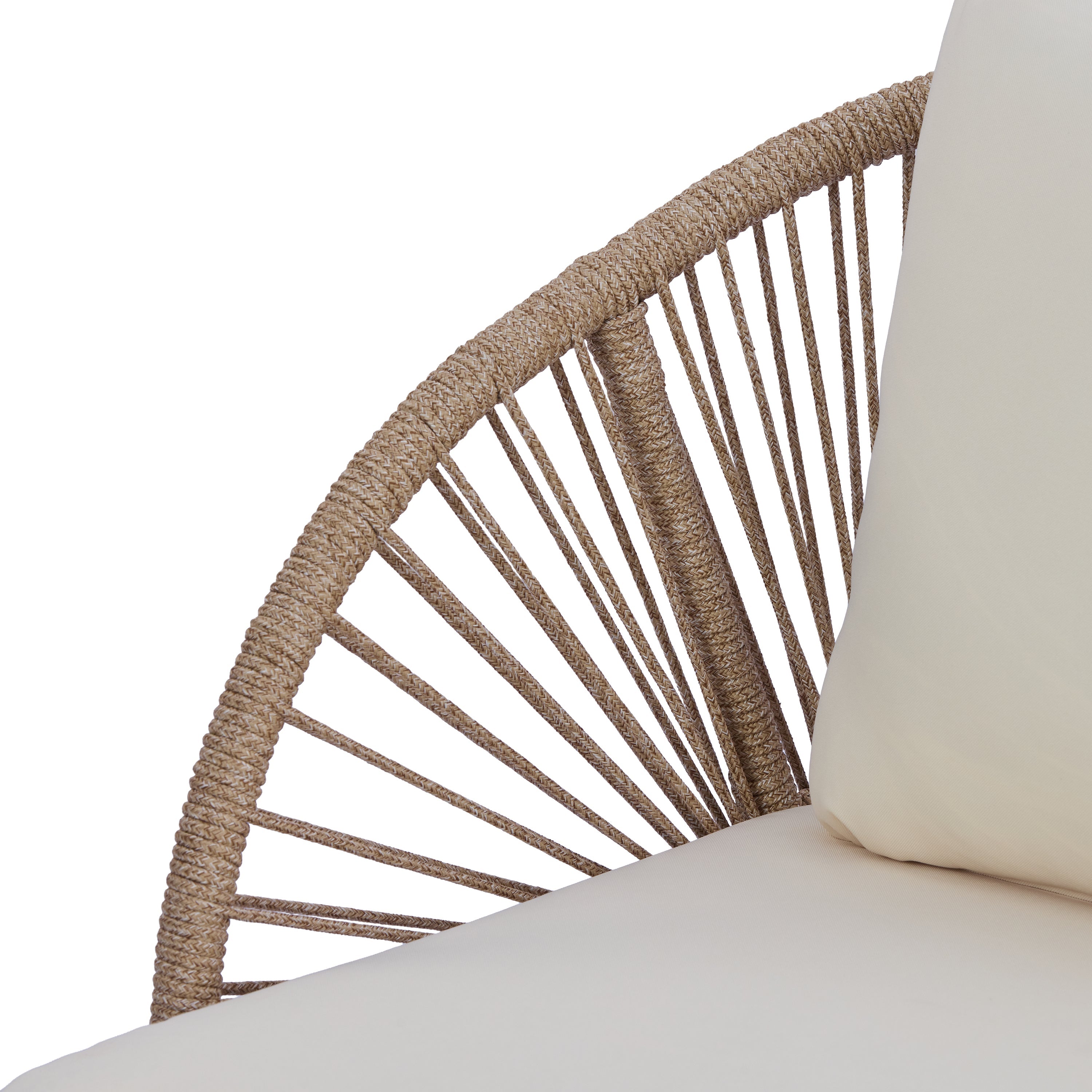 Solstice Outdoor Acacia Wood Club Chair with Handwoven Rope Accents