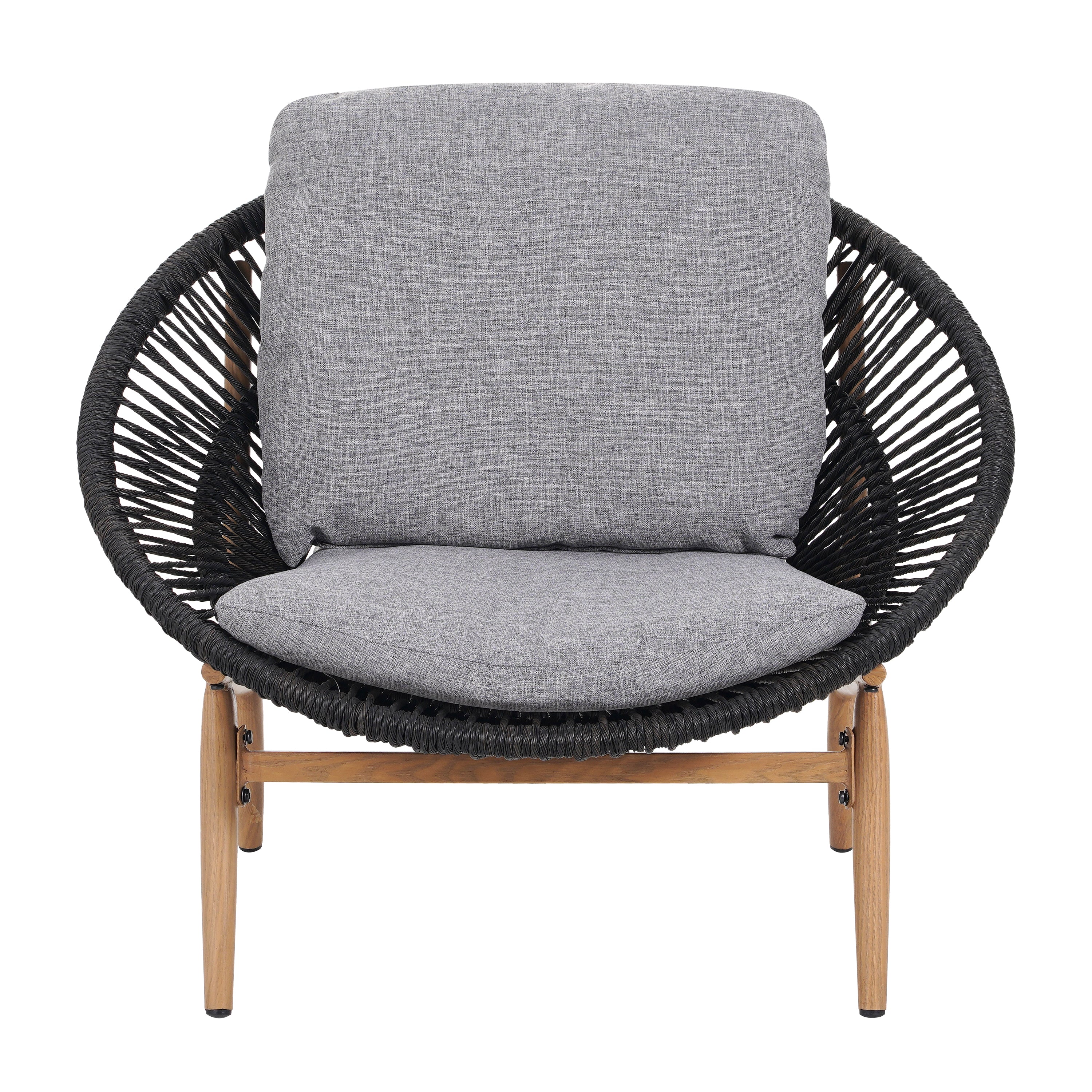 Cyril Outdoor Wicker Papasan Style Lounge Chair