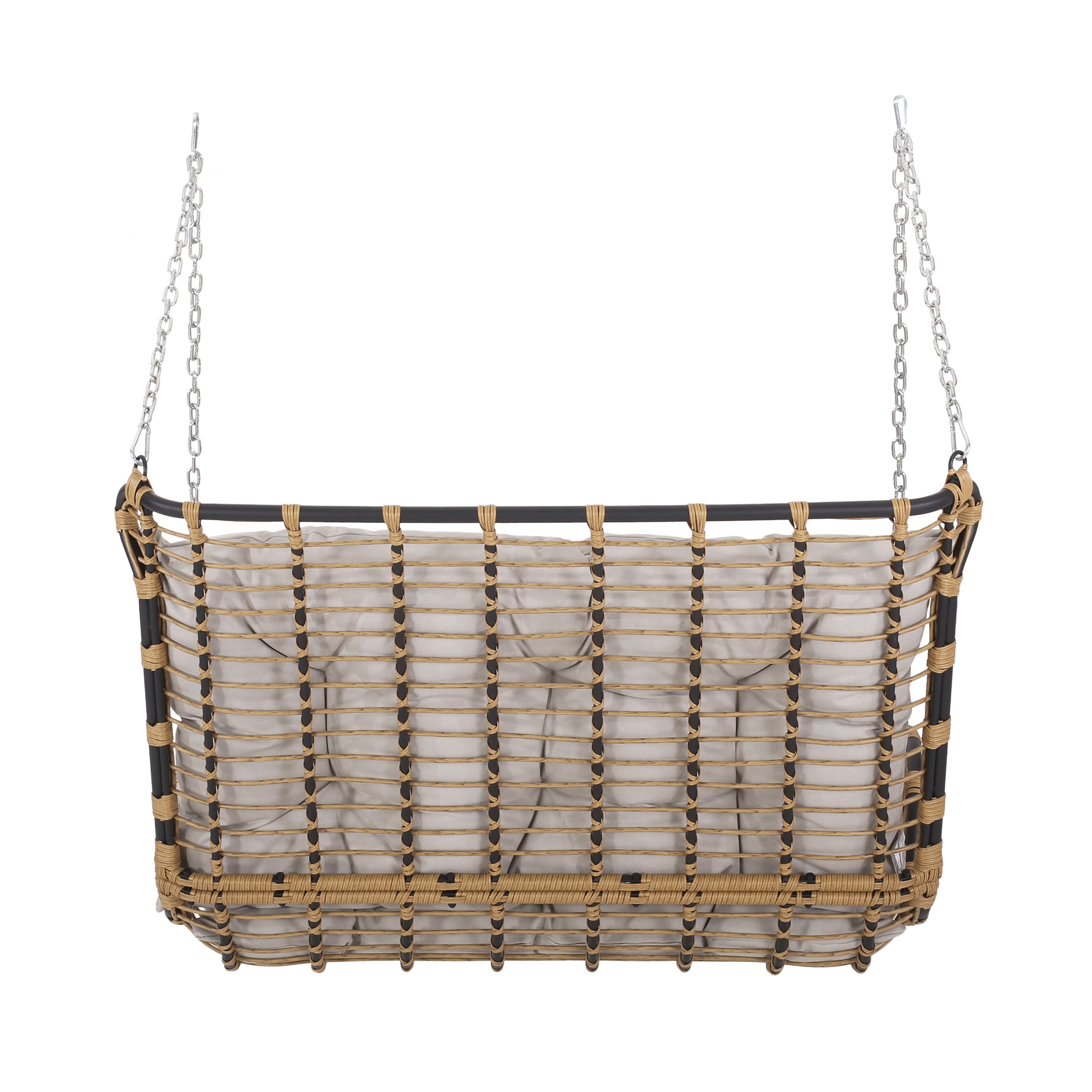 Arruda Outdoor Wicker Porch Swing with Cushions