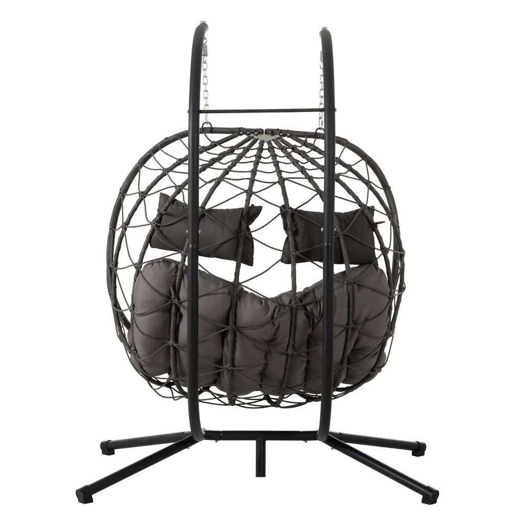 2-Person Swinging Egg Chair with Stand