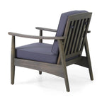 Ellsworth Outdoor Acacia Wood Club Chair