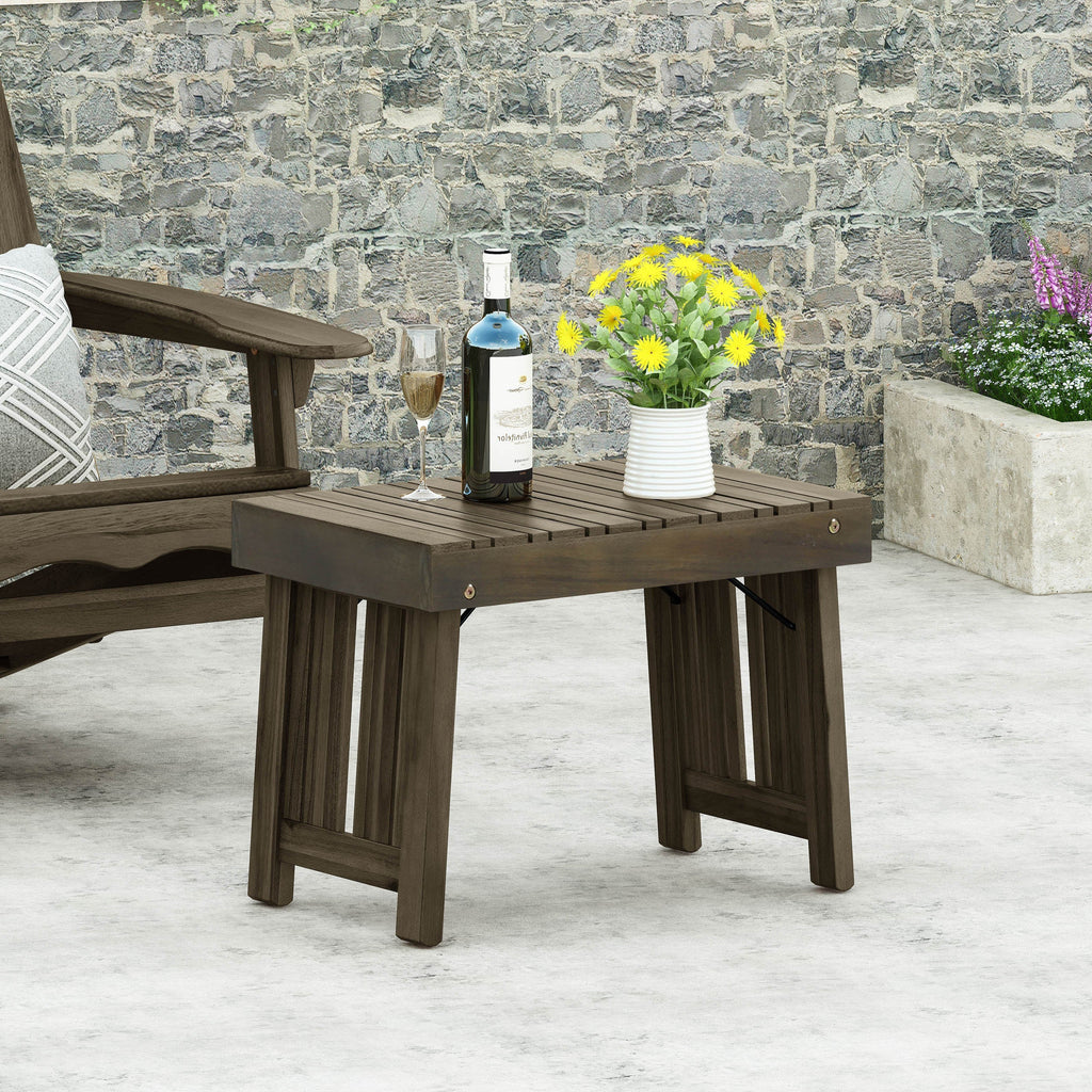 Kyoto Outdoor Foldable Side Table with Slat Design