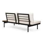 4-Piece Outdoor Sectional Sofa Set with Coffee Table, Water-Resistant Cushions and Iron Frame