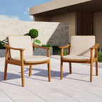Avenue Acacia Wood Outdoor Dining Chairs, Set of 2