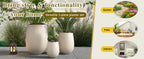 Egg Shaped Lightweight Outdoor Planter, Set of 3