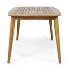 Outdoor Dining Table with Acacia Wood Frame, Teak