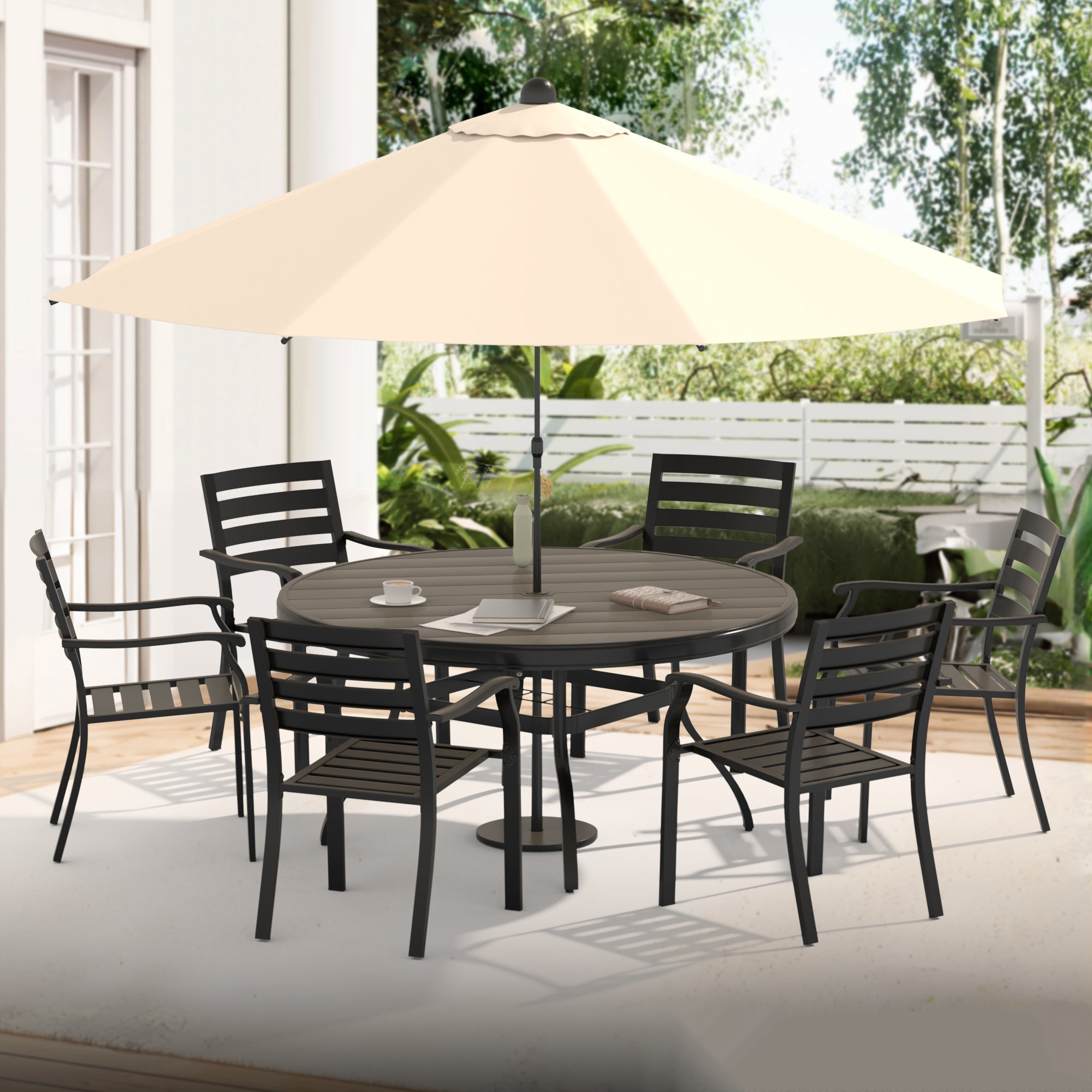 Vireo lron Terrace Dining Chairs, Set of 2