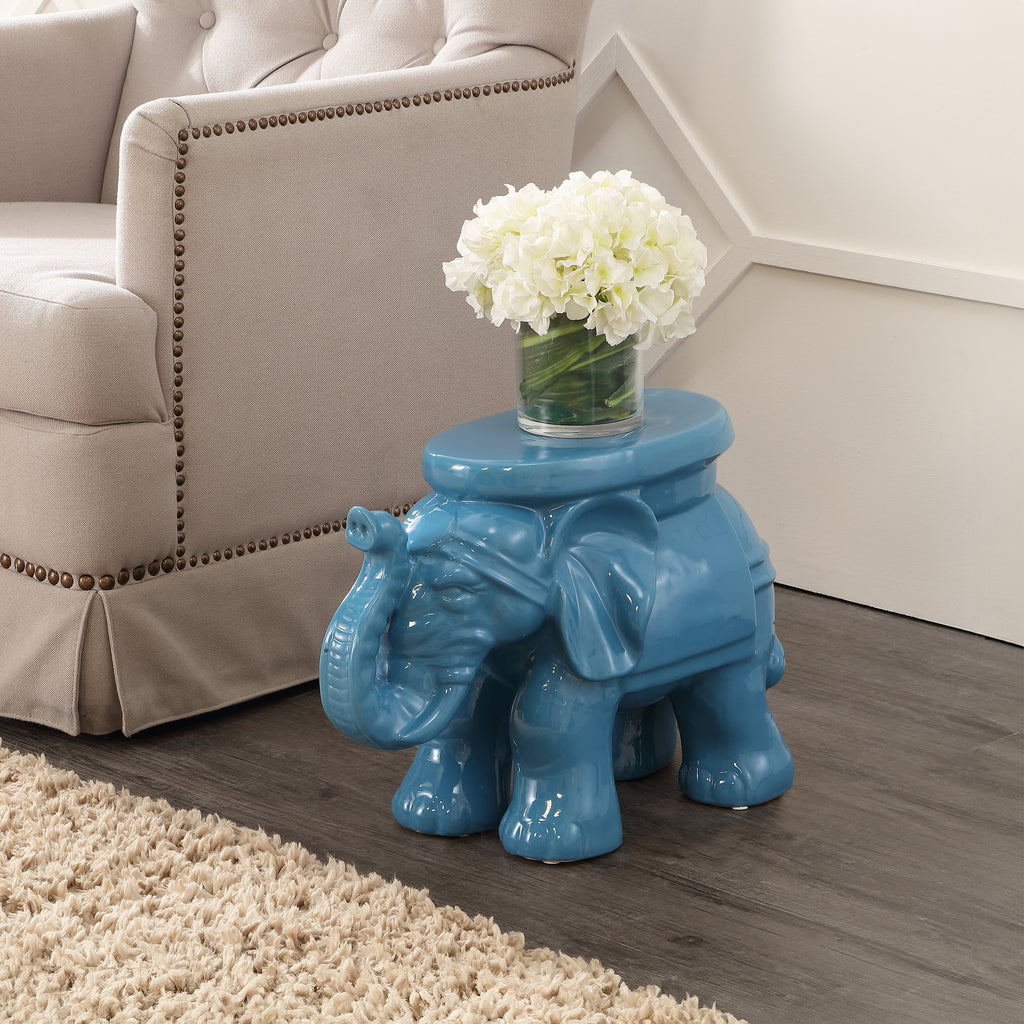 Elephant Ceramic Garden Stool