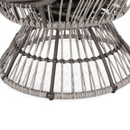 Lazulite Outdoor Egg Chair with Water-Resistant Cushion and Swivel Function