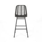 Sawtelle Outdoor Wicker Barstools, Set of 2