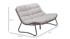 Maristella Outdoor Wicker Loveseat with Cushion