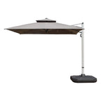 9' Aluminum Cantilever Tilt Patio Umbrella with Center Pole, Base Not Included