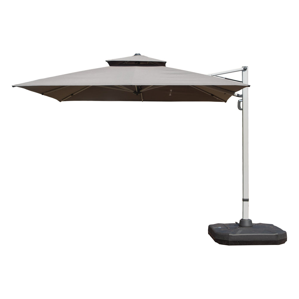 10'X10' Square Cantilever Umbrella with Center Pole, Base Not Included