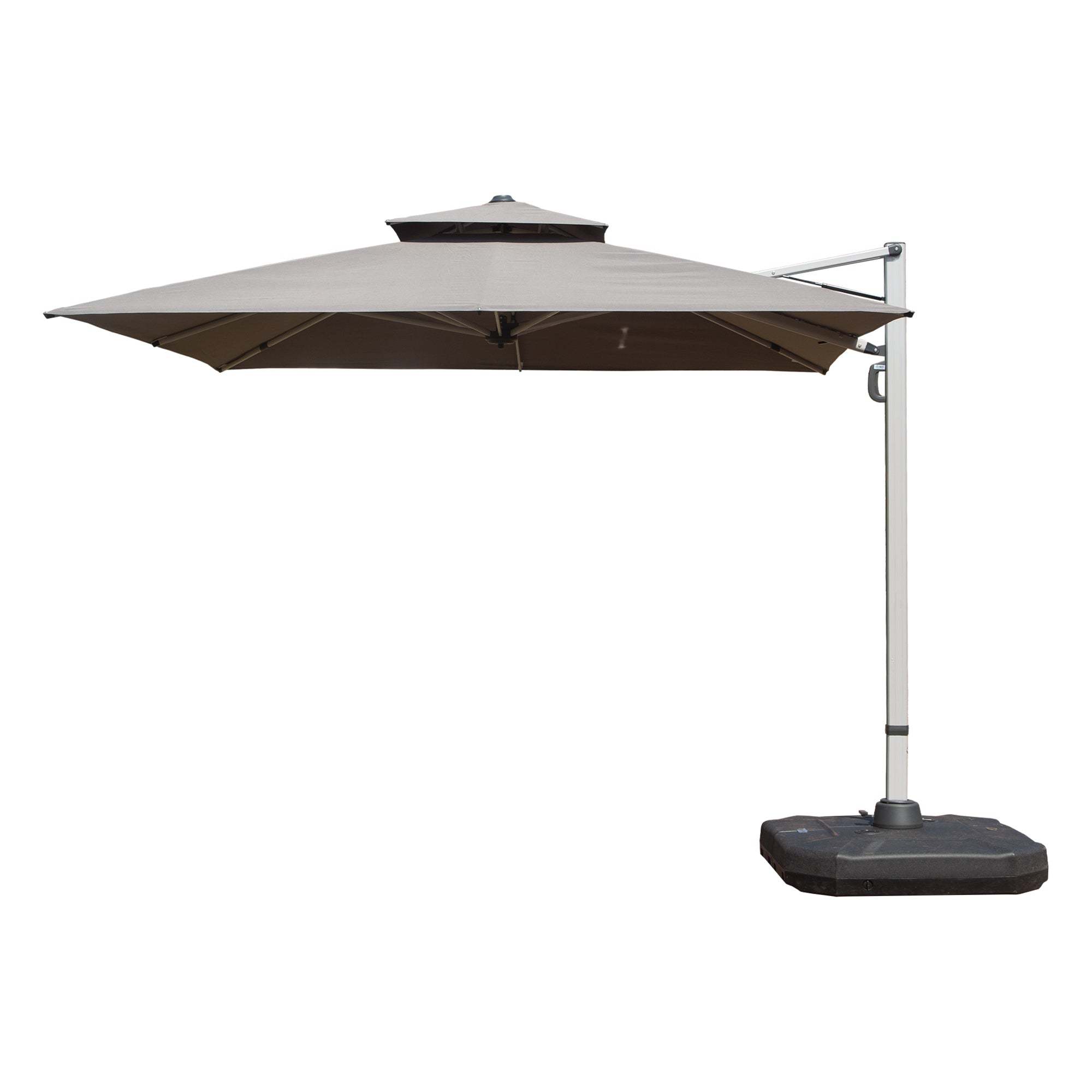 10'X10' Square Cantilever Umbrella with Center Pole, Base Not Included