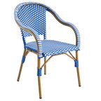 French Bistro Wicker Outdoor Dining Chair, Set of 2