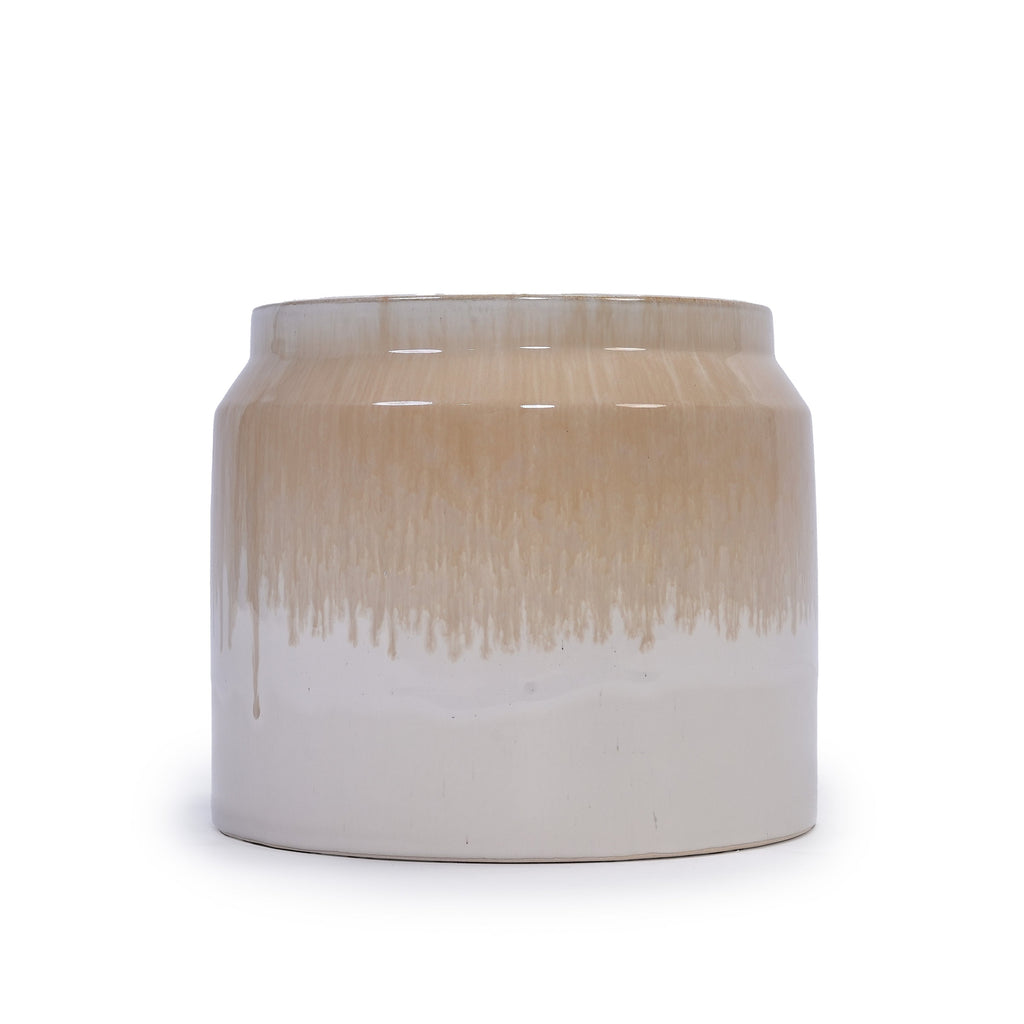 Rumi Beige Handmade Ceramic Planter, Set of 2