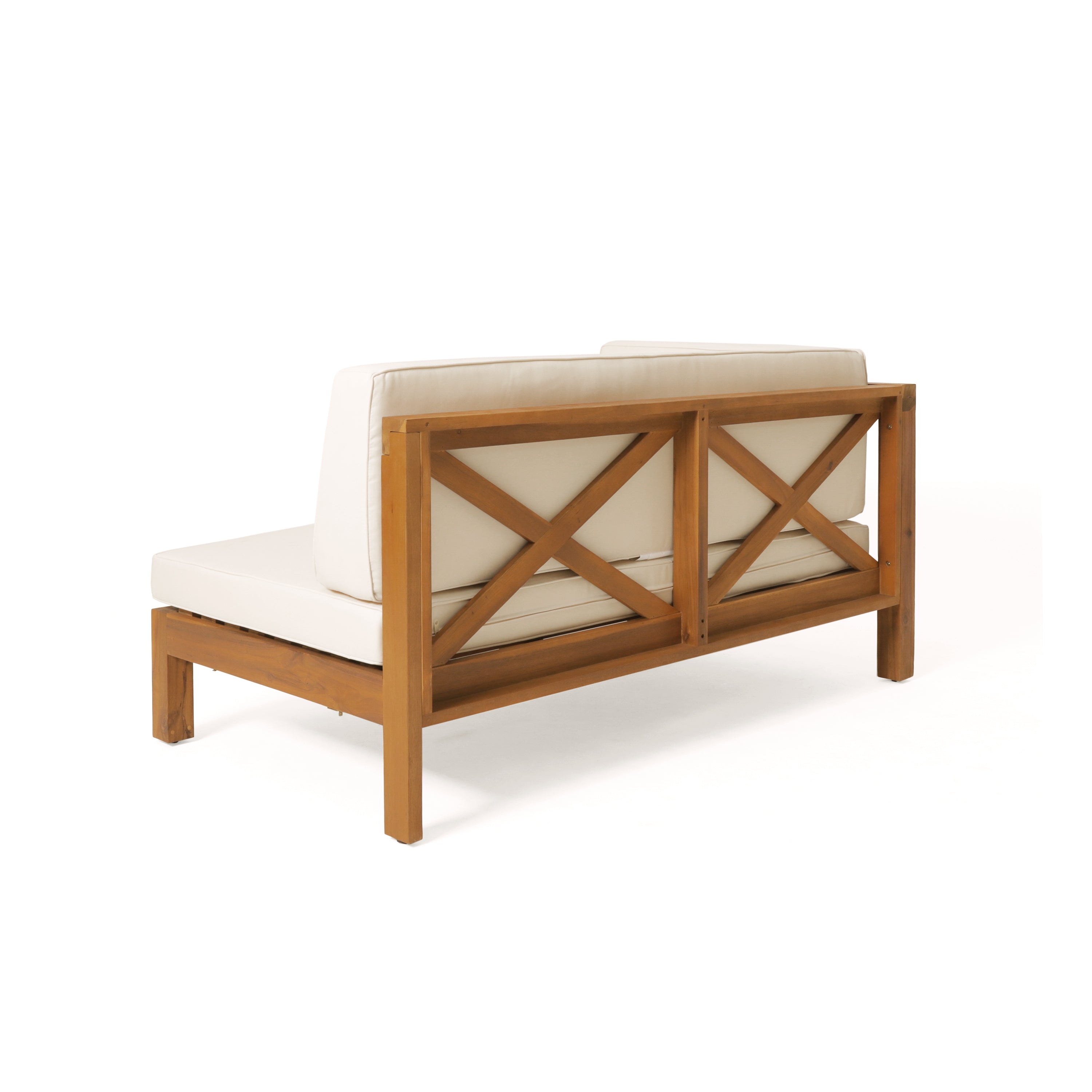 Brava Outdoor X-Back Corner Bench with Coffee Table