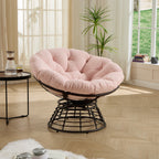 360° Swivel Indoor Outdoor Wicker Papasan Chair with Soft Thick Cushion